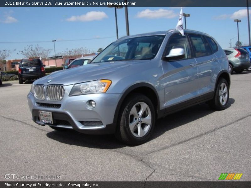 Blue Water Metallic / Mojave Nevada Leather 2011 BMW X3 xDrive 28i