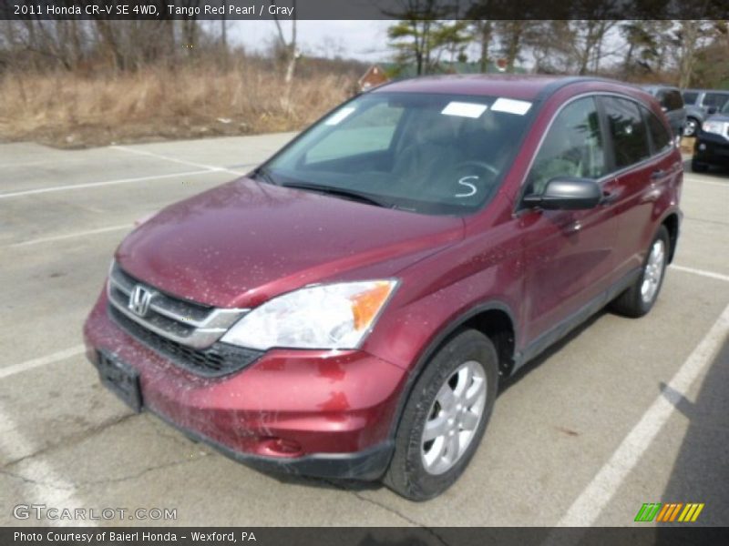 Tango Red Pearl / Gray 2011 Honda CR-V SE 4WD