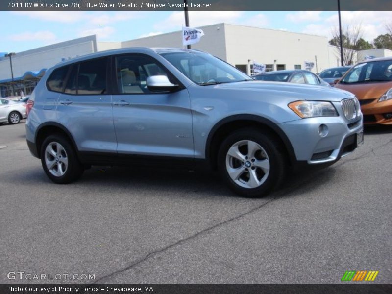 Blue Water Metallic / Mojave Nevada Leather 2011 BMW X3 xDrive 28i