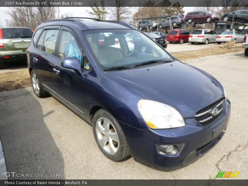 Velvet Blue / Gray 2007 Kia Rondo EX V6