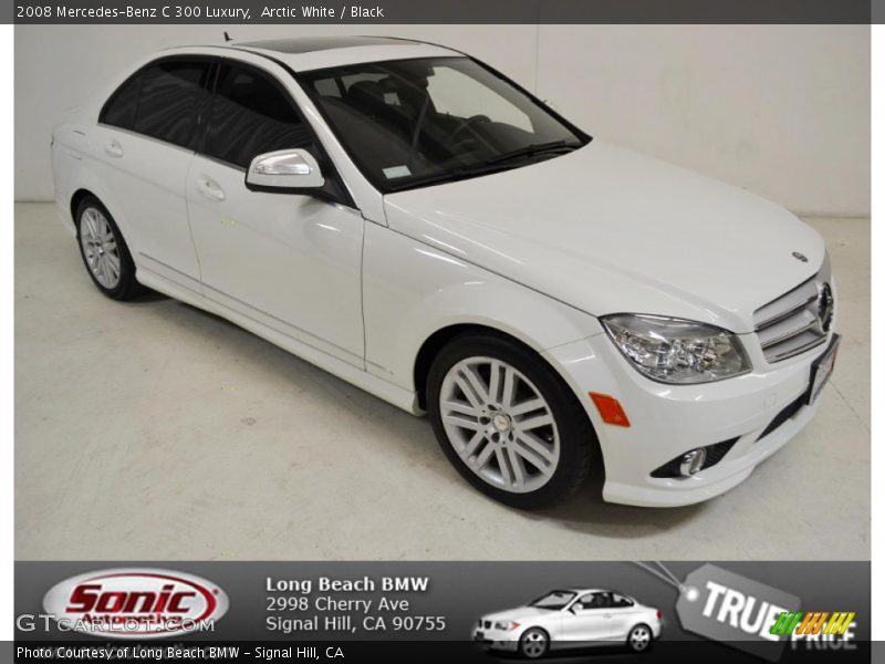 Arctic White / Black 2008 Mercedes-Benz C 300 Luxury