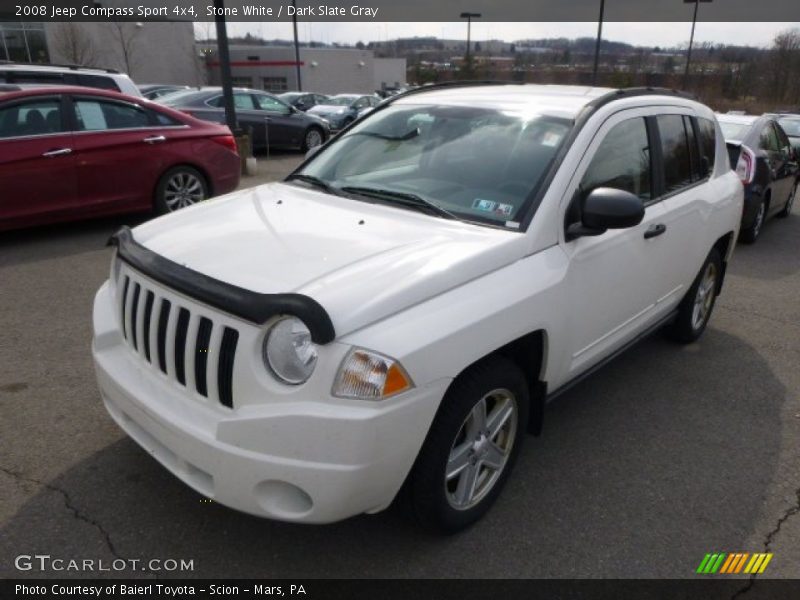 Stone White / Dark Slate Gray 2008 Jeep Compass Sport 4x4