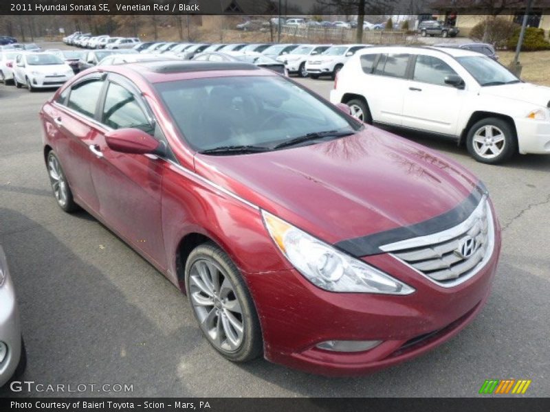 Venetian Red / Black 2011 Hyundai Sonata SE
