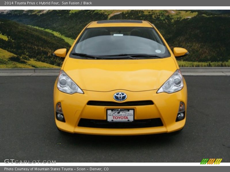 Sun Fusion / Black 2014 Toyota Prius c Hybrid Four