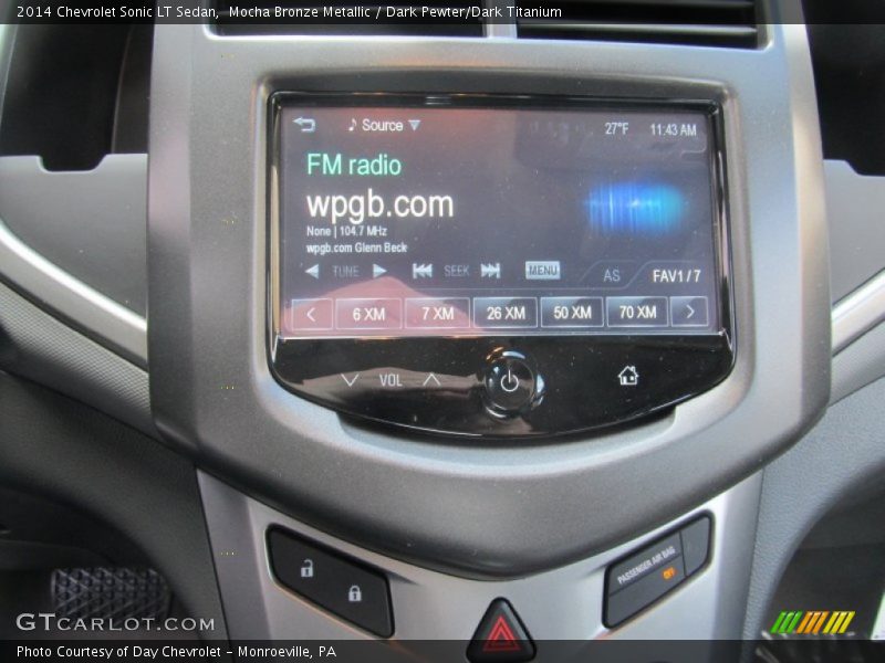 Mocha Bronze Metallic / Dark Pewter/Dark Titanium 2014 Chevrolet Sonic LT Sedan