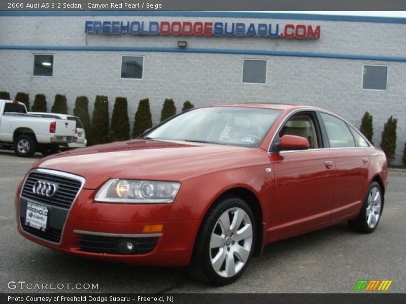Canyon Red Pearl / Beige 2006 Audi A6 3.2 Sedan