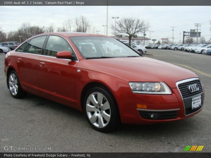 Canyon Red Pearl / Beige 2006 Audi A6 3.2 Sedan