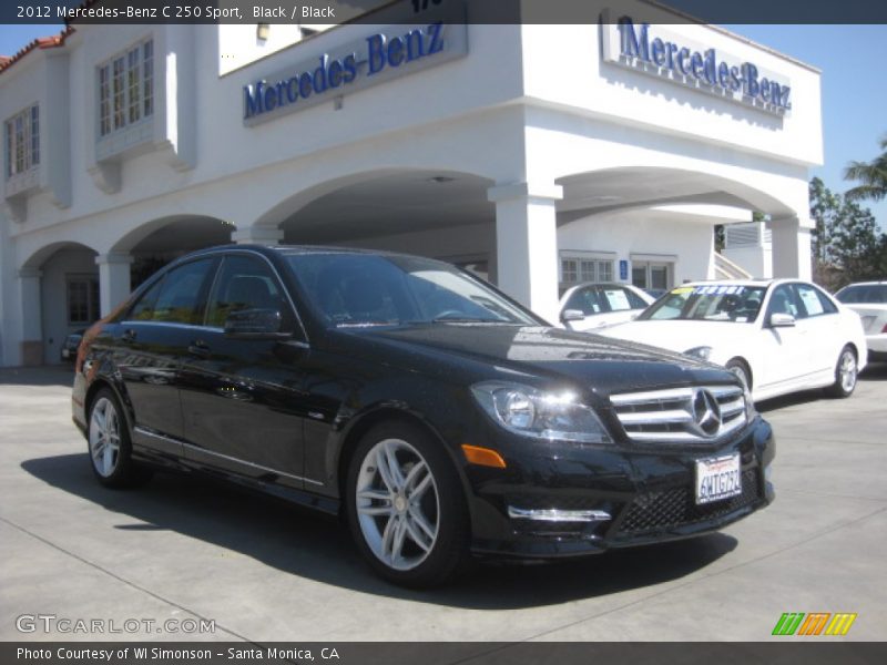Black / Black 2012 Mercedes-Benz C 250 Sport