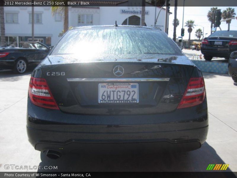 Black / Black 2012 Mercedes-Benz C 250 Sport