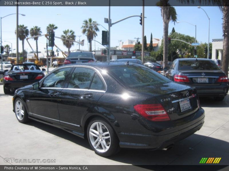Black / Black 2012 Mercedes-Benz C 250 Sport