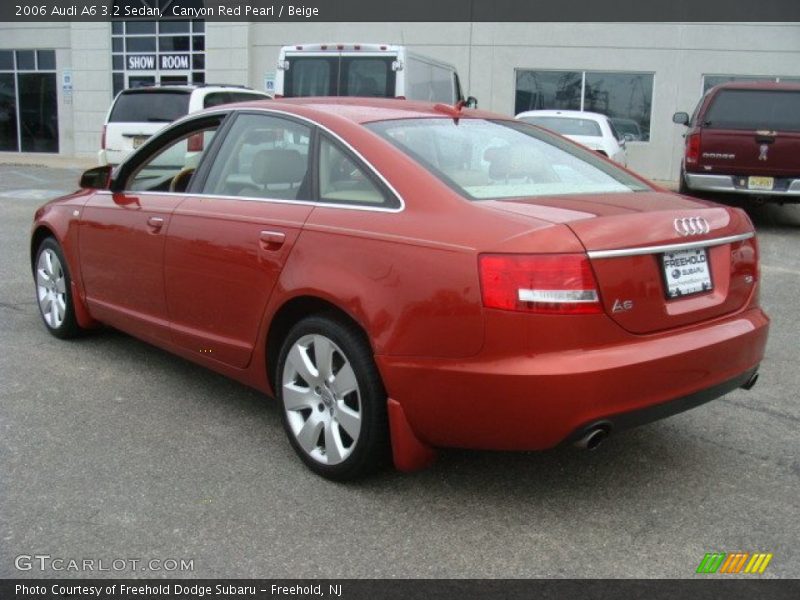 Canyon Red Pearl / Beige 2006 Audi A6 3.2 Sedan