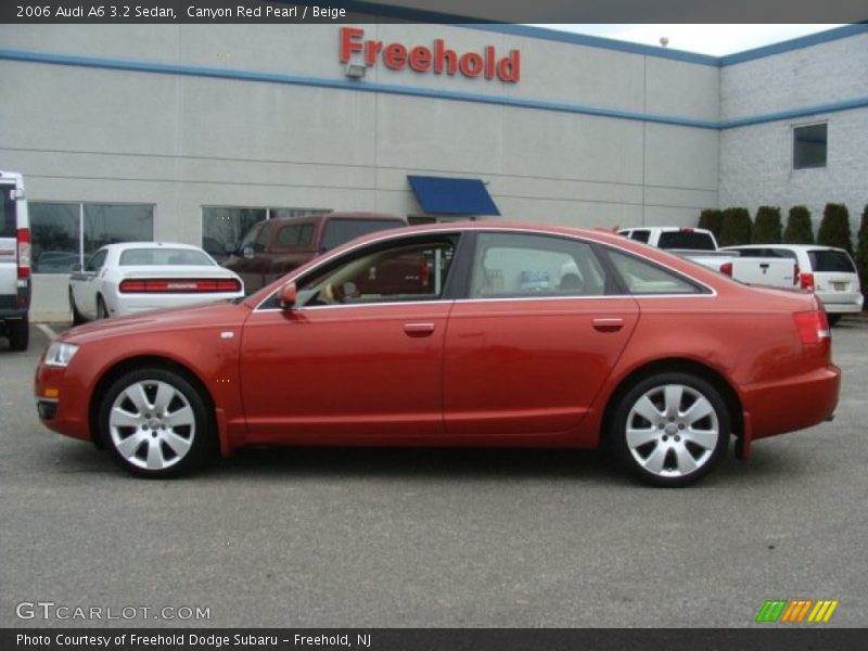 Canyon Red Pearl / Beige 2006 Audi A6 3.2 Sedan