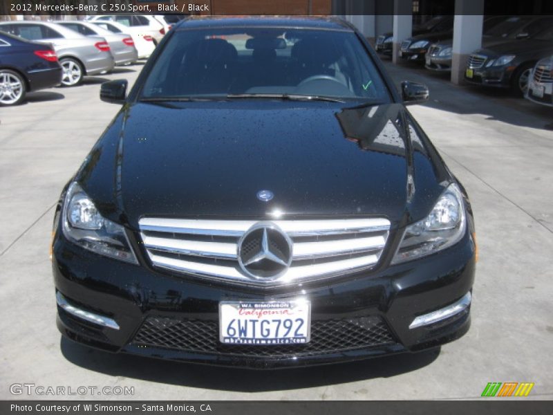 Black / Black 2012 Mercedes-Benz C 250 Sport