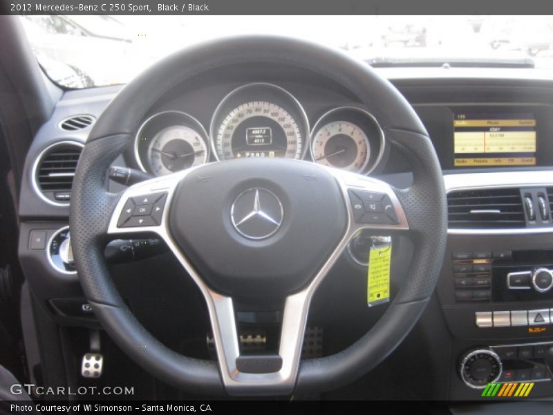 Black / Black 2012 Mercedes-Benz C 250 Sport