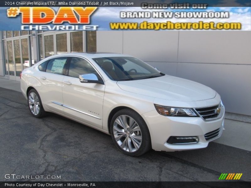White Diamond Tricoat / Jet Black/Mojave 2014 Chevrolet Impala LTZ