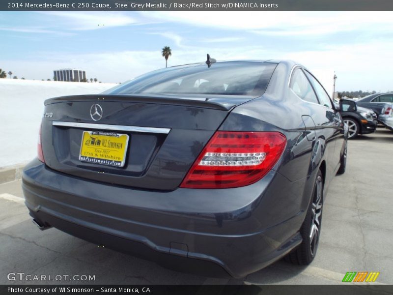 Steel Grey Metallic / Black/Red Stitch w/DINAMICA Inserts 2014 Mercedes-Benz C 250 Coupe