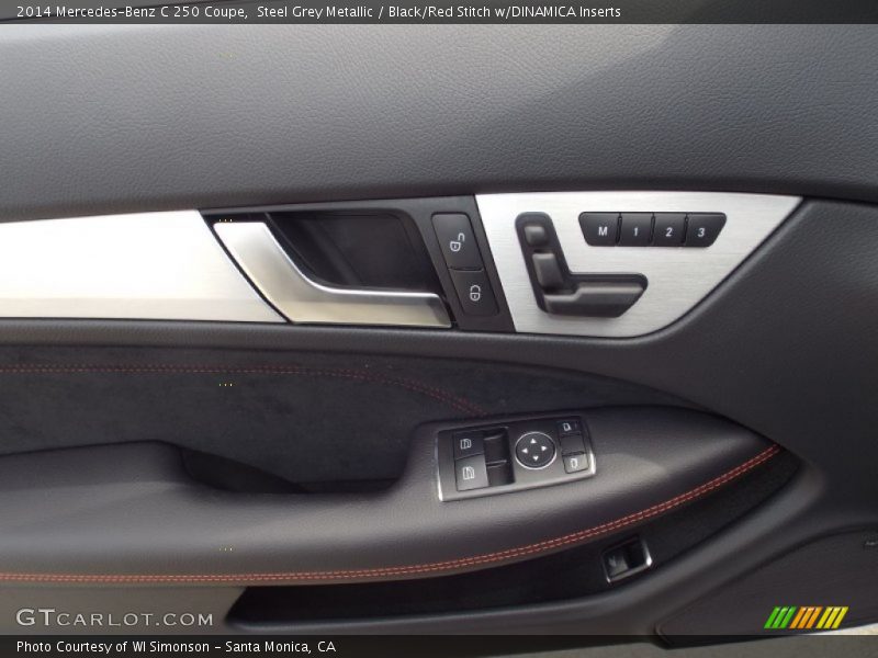Steel Grey Metallic / Black/Red Stitch w/DINAMICA Inserts 2014 Mercedes-Benz C 250 Coupe
