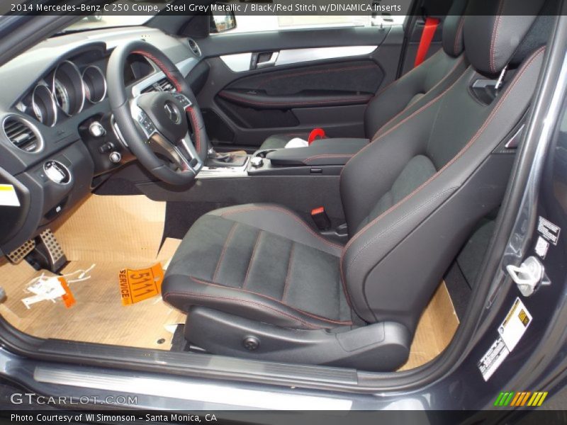  2014 C 250 Coupe Black/Red Stitch w/DINAMICA Inserts Interior