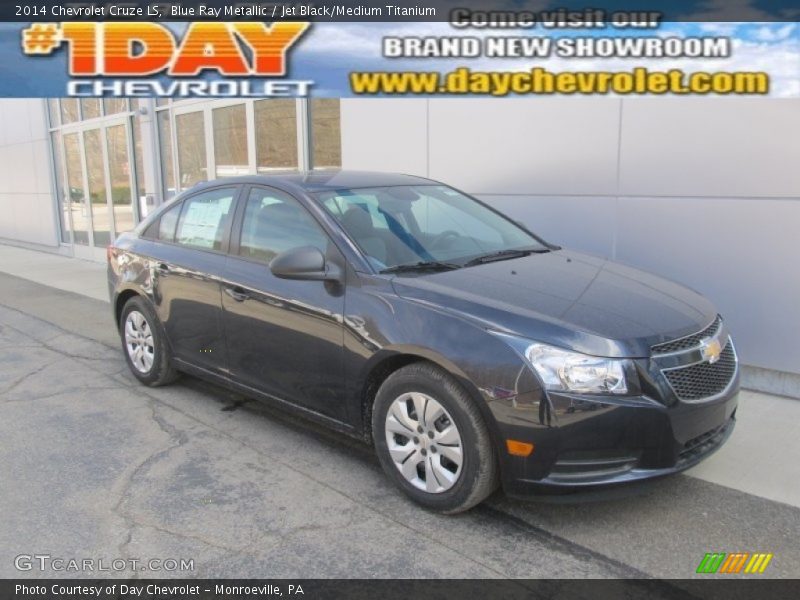 Blue Ray Metallic / Jet Black/Medium Titanium 2014 Chevrolet Cruze LS