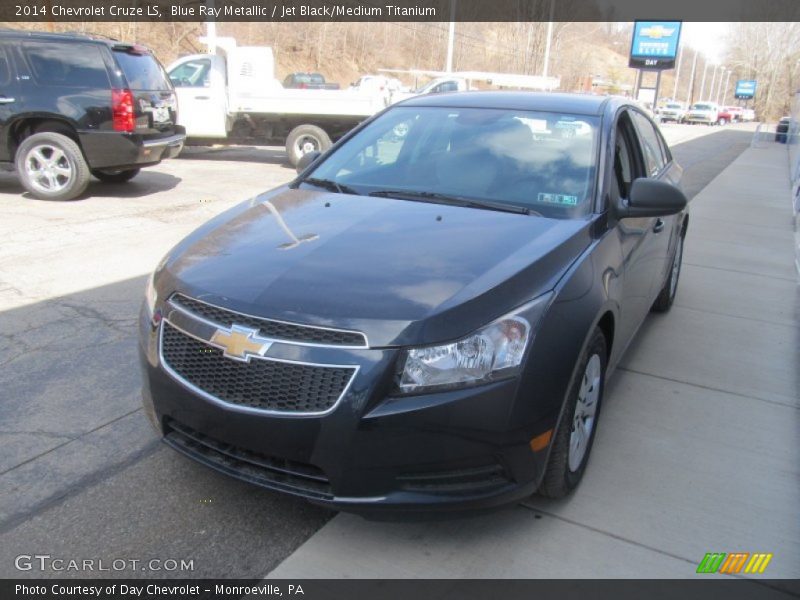 Blue Ray Metallic / Jet Black/Medium Titanium 2014 Chevrolet Cruze LS