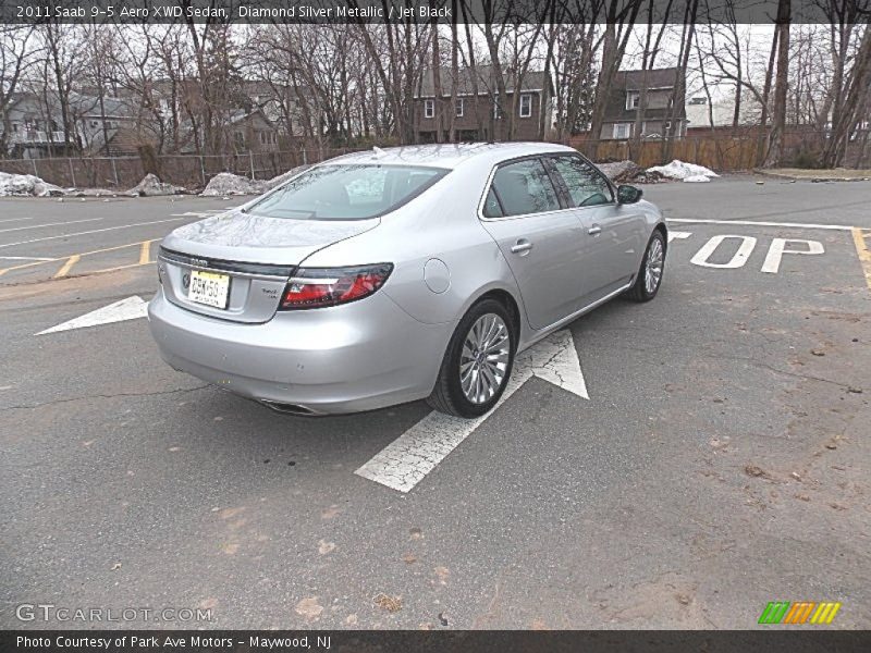 Diamond Silver Metallic / Jet Black 2011 Saab 9-5 Aero XWD Sedan