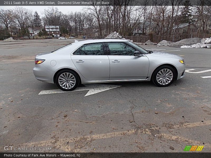 Diamond Silver Metallic / Jet Black 2011 Saab 9-5 Aero XWD Sedan