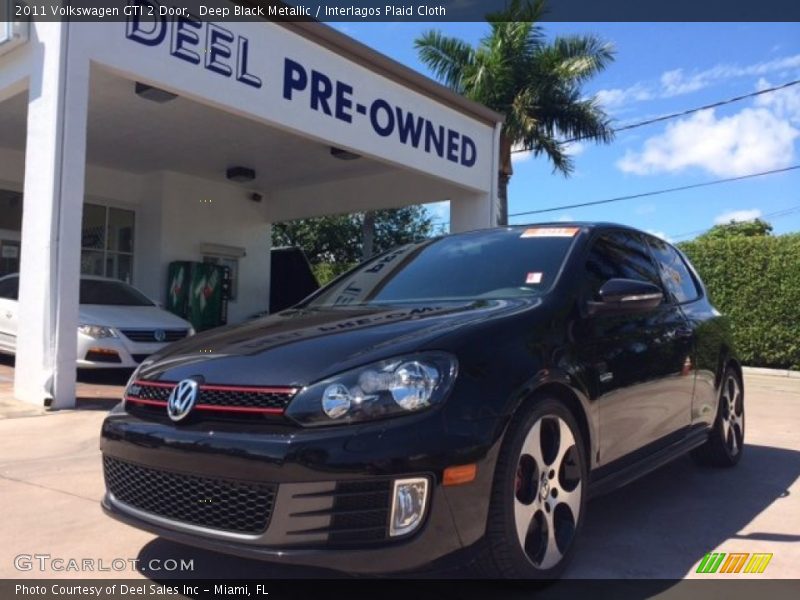 Deep Black Metallic / Interlagos Plaid Cloth 2011 Volkswagen GTI 2 Door