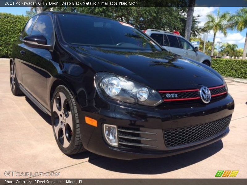 Deep Black Metallic / Interlagos Plaid Cloth 2011 Volkswagen GTI 2 Door