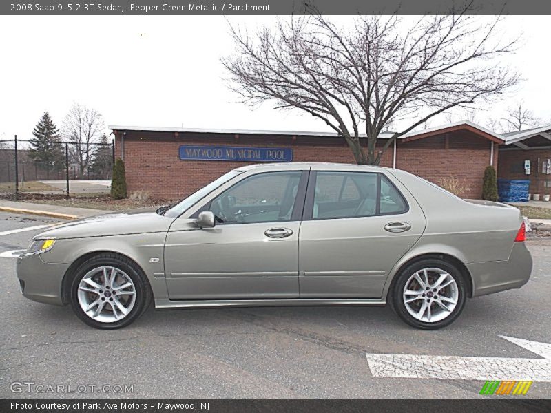 Pepper Green Metallic / Parchment 2008 Saab 9-5 2.3T Sedan