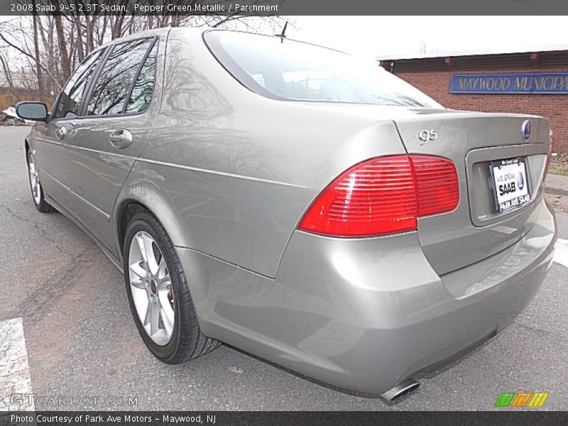 Pepper Green Metallic / Parchment 2008 Saab 9-5 2.3T Sedan
