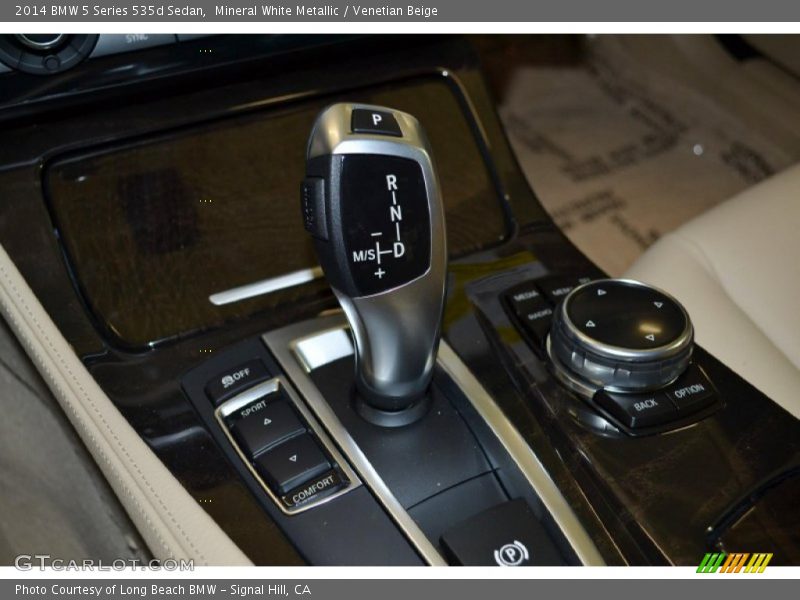 Mineral White Metallic / Venetian Beige 2014 BMW 5 Series 535d Sedan