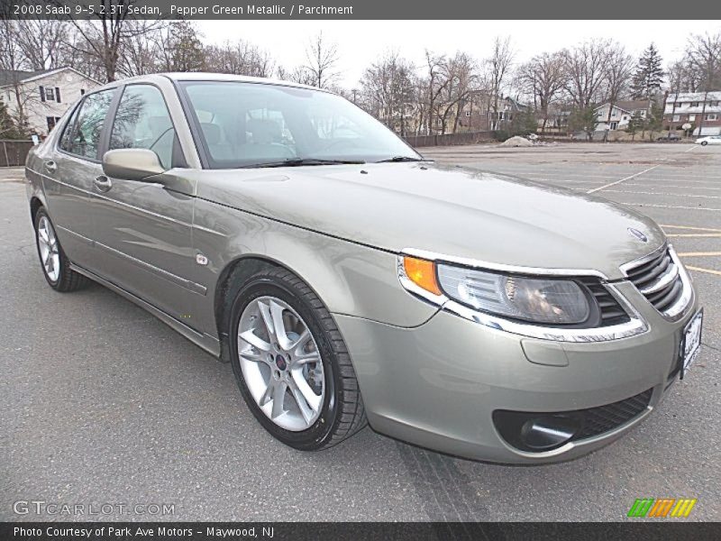 Pepper Green Metallic / Parchment 2008 Saab 9-5 2.3T Sedan