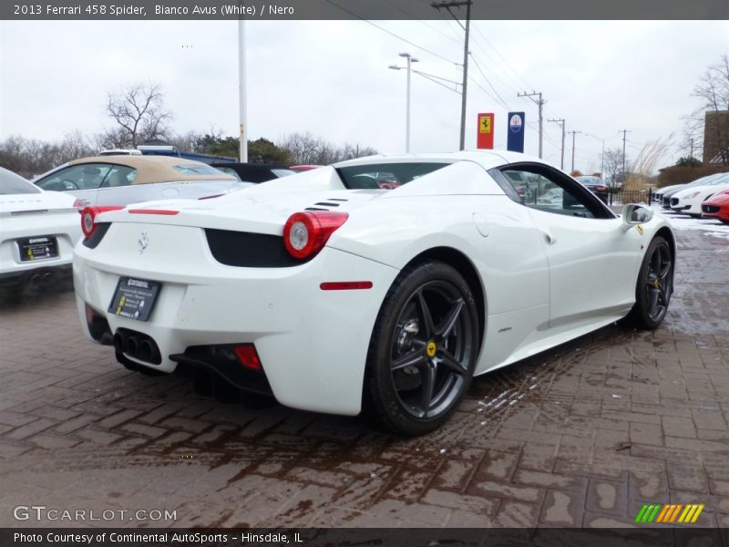 Bianco Avus (White) / Nero 2013 Ferrari 458 Spider