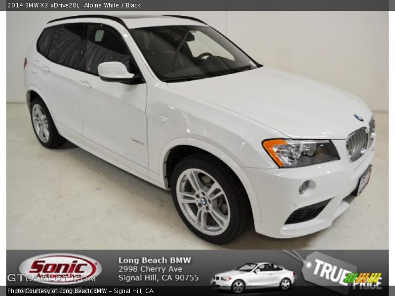 Alpine White / Black 2014 BMW X3 xDrive28i
