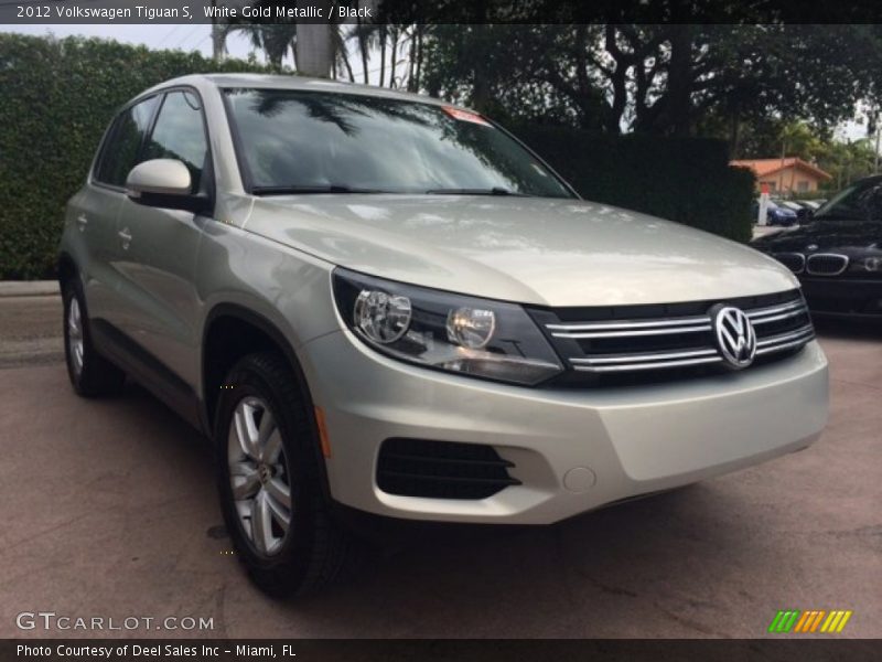 White Gold Metallic / Black 2012 Volkswagen Tiguan S