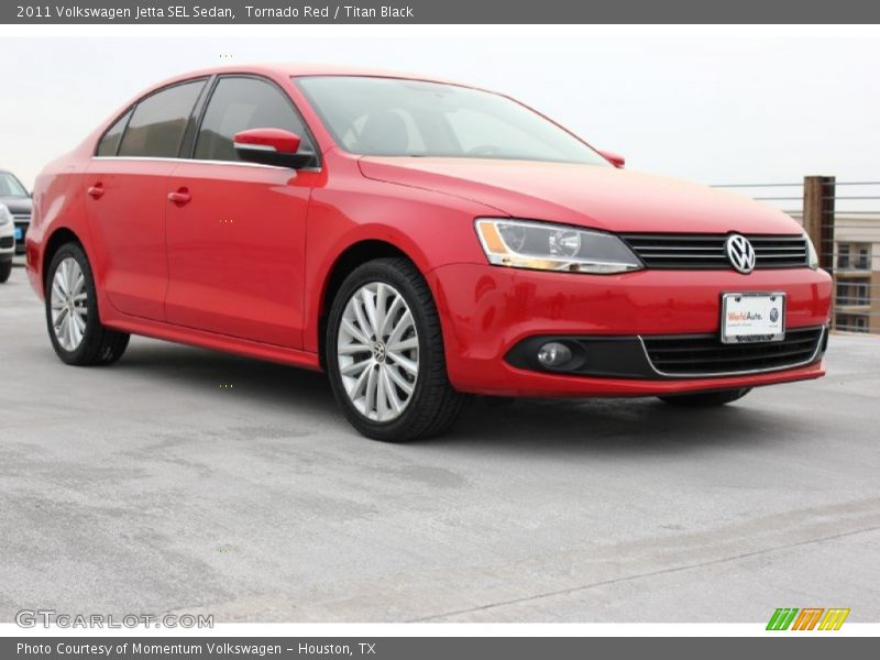 Tornado Red / Titan Black 2011 Volkswagen Jetta SEL Sedan