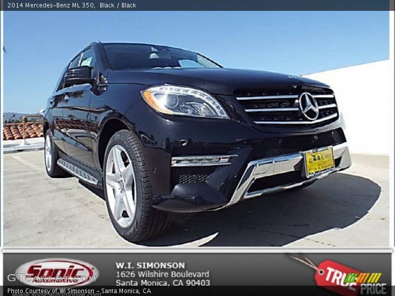 Black / Black 2014 Mercedes-Benz ML 350