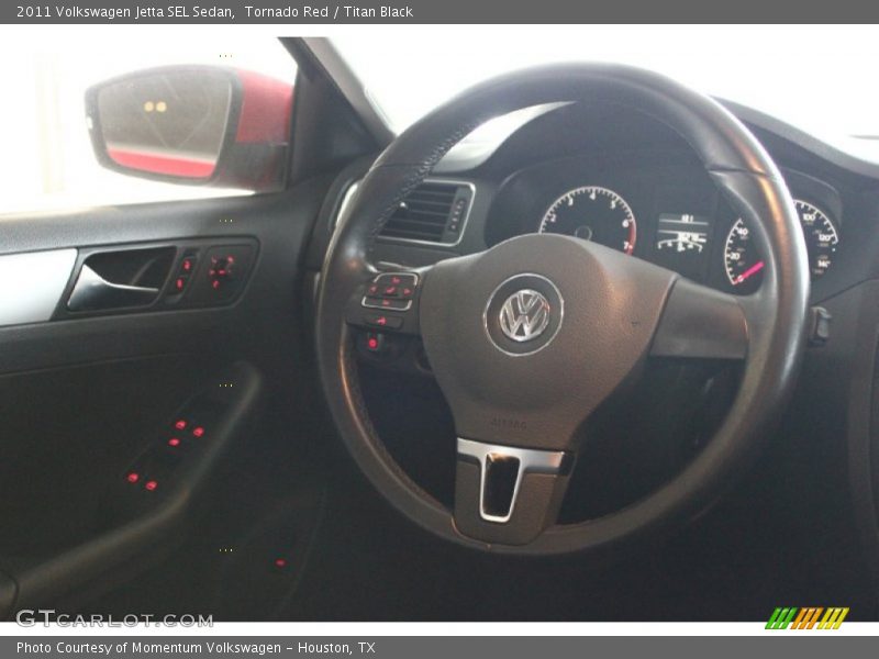 Tornado Red / Titan Black 2011 Volkswagen Jetta SEL Sedan