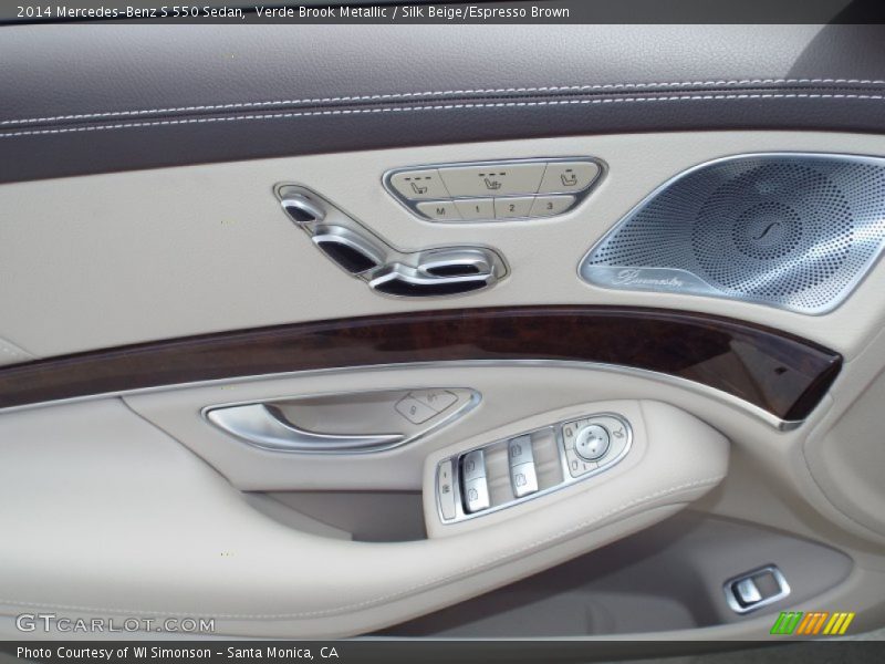 Verde Brook Metallic / Silk Beige/Espresso Brown 2014 Mercedes-Benz S 550 Sedan