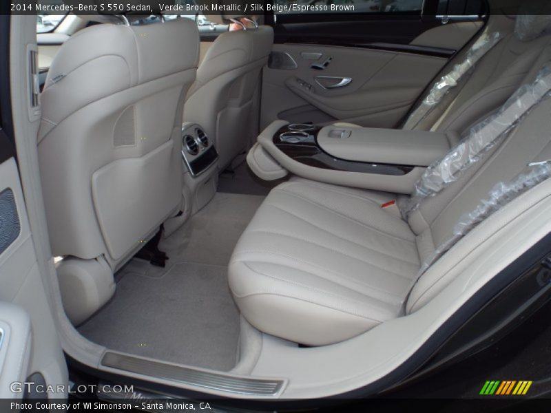 Verde Brook Metallic / Silk Beige/Espresso Brown 2014 Mercedes-Benz S 550 Sedan