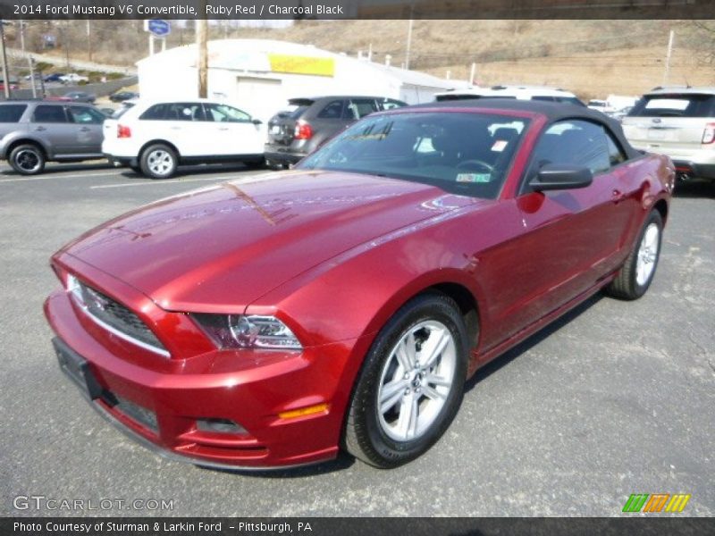 Ruby Red / Charcoal Black 2014 Ford Mustang V6 Convertible