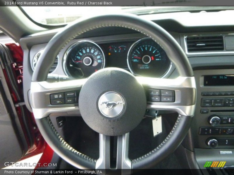 Ruby Red / Charcoal Black 2014 Ford Mustang V6 Convertible