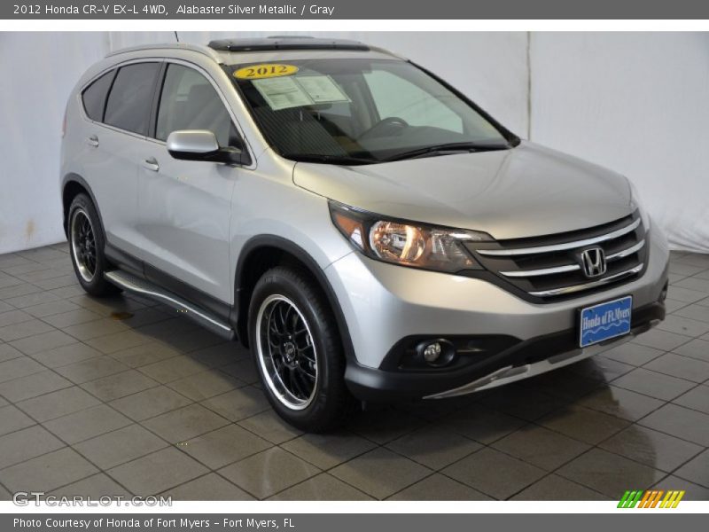 Alabaster Silver Metallic / Gray 2012 Honda CR-V EX-L 4WD