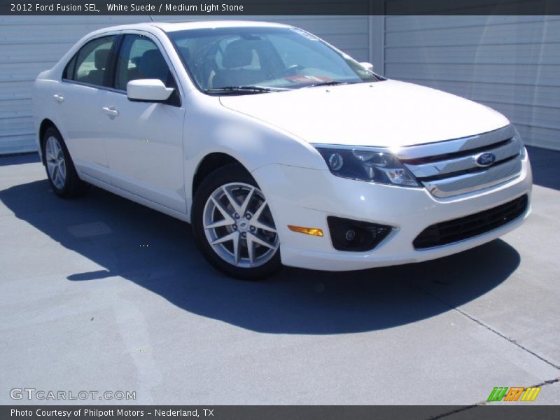 White Suede / Medium Light Stone 2012 Ford Fusion SEL