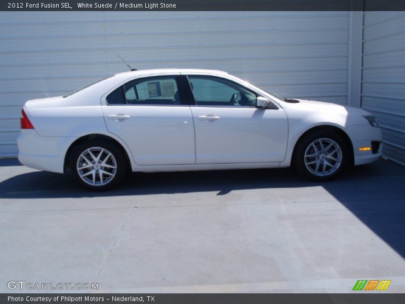 White Suede / Medium Light Stone 2012 Ford Fusion SEL