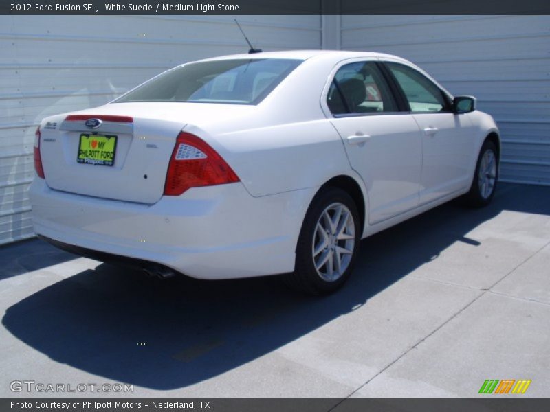 White Suede / Medium Light Stone 2012 Ford Fusion SEL