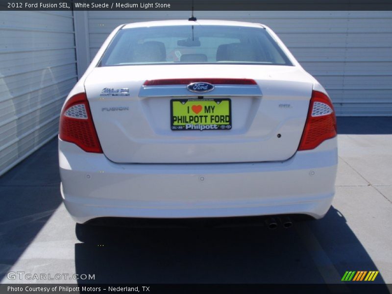 White Suede / Medium Light Stone 2012 Ford Fusion SEL