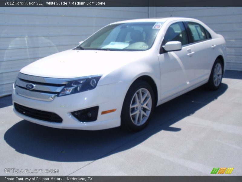 White Suede / Medium Light Stone 2012 Ford Fusion SEL