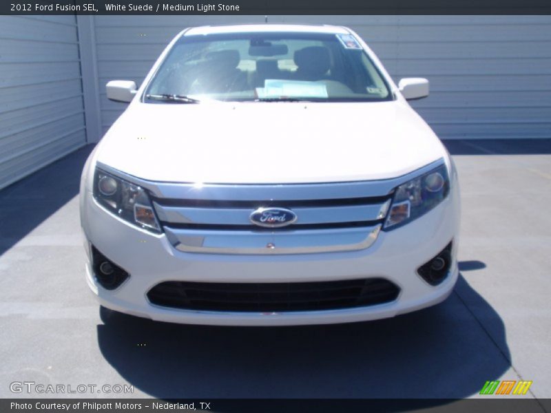 White Suede / Medium Light Stone 2012 Ford Fusion SEL