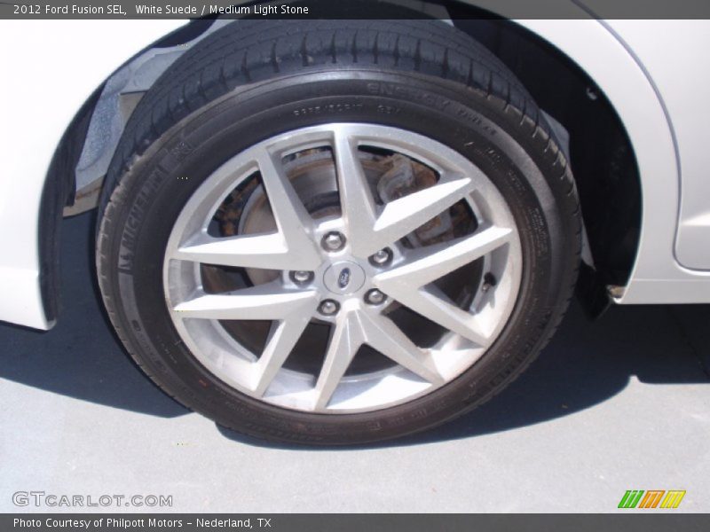 White Suede / Medium Light Stone 2012 Ford Fusion SEL